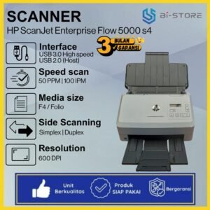Scanner Folio F4 HP Scanjet Enterprise Flow 5000 S4 High Speed