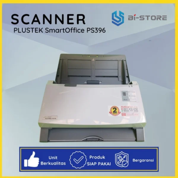 Scanner Plustek SmartOffice PS396 ADF Duplex 60 ipm Resolusi 600dpi Bergaransi - Gambar 2