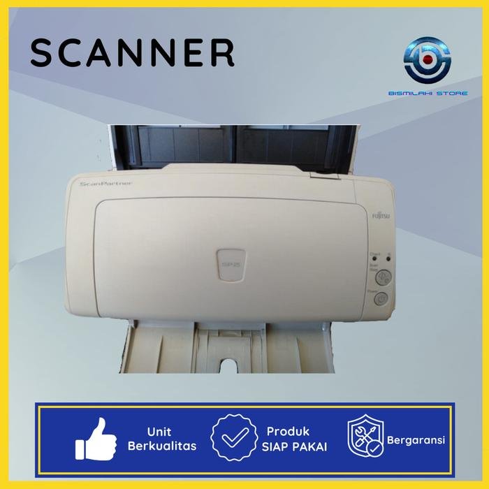 Scanner Folio F4 Fujitsu ScanPartner SP25 dengan kecepatan 25 ppm dan ADF 50 lembar