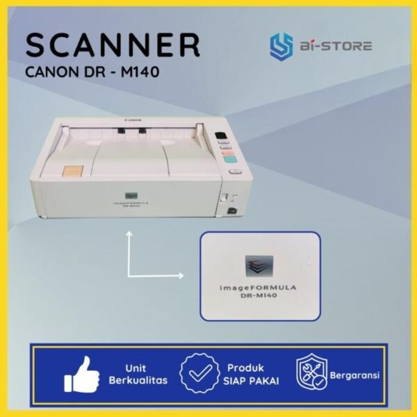 Scanner F4 Canon DR-M140 dengan ADF 50 lembar dan kecepatan 40 ppm