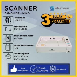 Scanner F4 Canon DR-M140 dengan ADF 50 lembar dan kecepatan 40 ppm