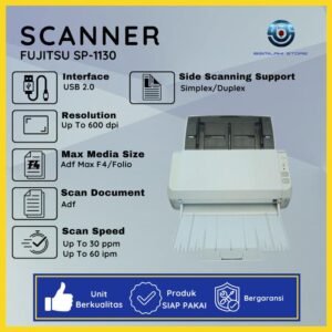 Scanner Folio Fujitsu SP-1130 dengan kecepatan 30 ppm dan ADF 50 lembar