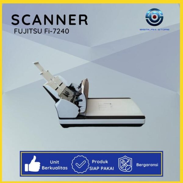 Fujitsu Fi-7240 – Scanner Dokumen ADF + Flatbed, Siap Pakai & Normal 40 ppm - Gambar 2