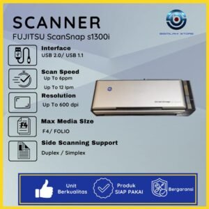Fujitsu ScanSnap S1300i Scanner Portable Duplex