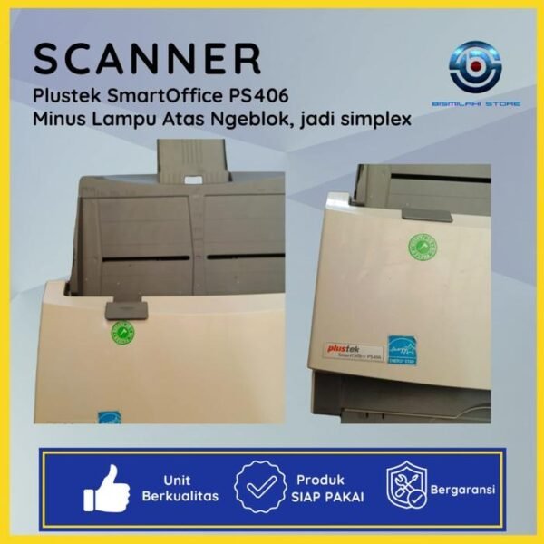 Scanner F4 Plustek Smart Office PS406 Hanya Bisa Scan Simplex Hingga 40 PPM - Gambar 5