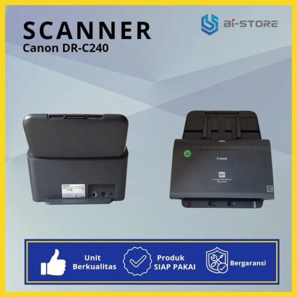 Scanner Folio Canon DR-C240 dengan ADF 60 lembar dan kecepatan 45 ppm