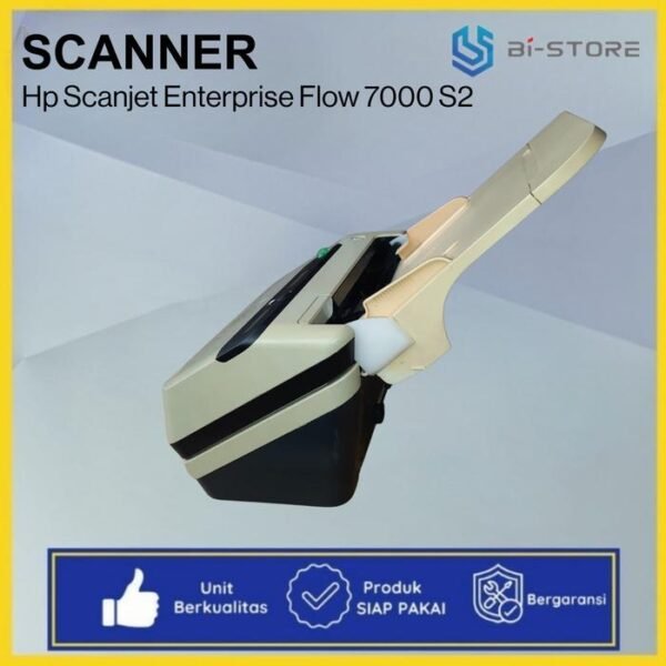 F4 HP Scanjet Enterprise Flow 7000 S2 dengan kecepatan 45 ppm dan ADF 50 lembar