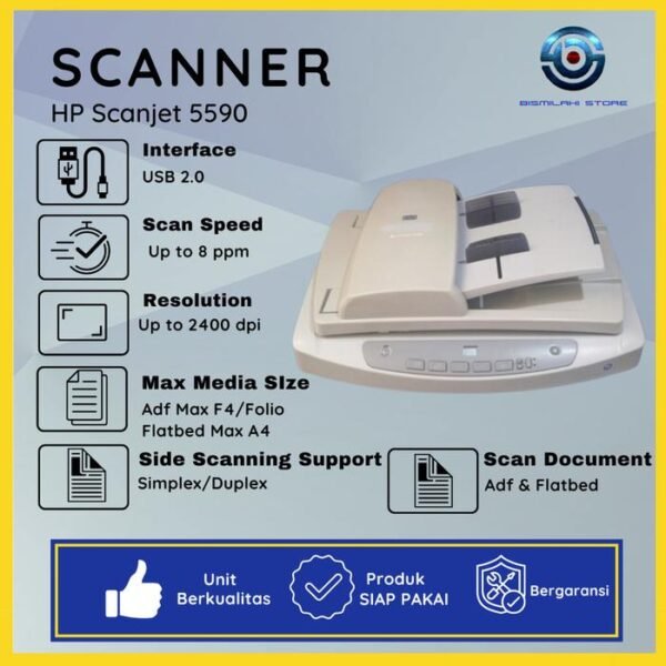 Scanner HP Scanjet 5590 Flatbed ADF Folio F4