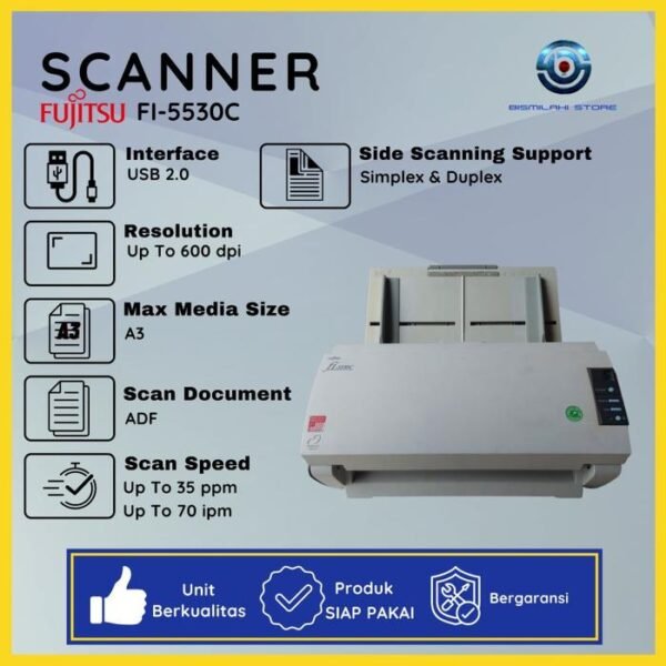 Scanner Fujitsu Fi-5530C A3 Duplex 50 ppm