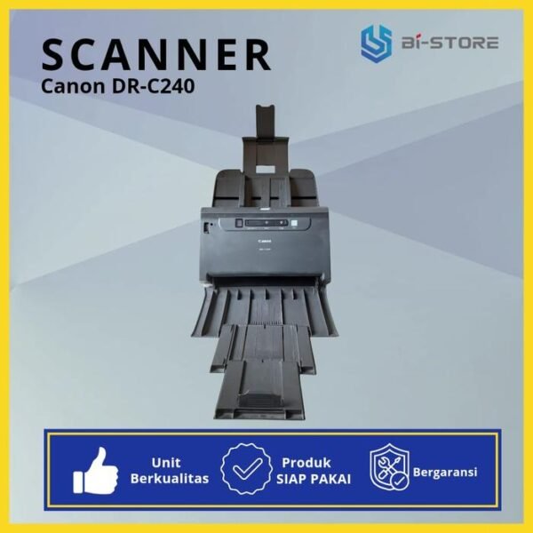 Scanner Folio Canon DR-C240 dengan ADF 60 lembar dan kecepatan 45 ppm