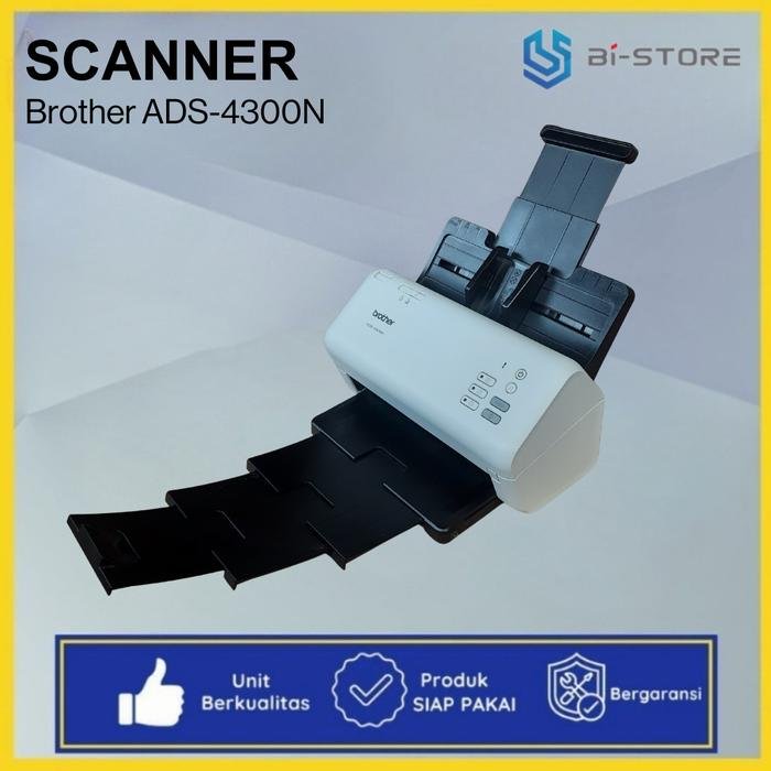 Scanner Brother ADS-4300N high speed 40 ppm bisa scan ke flashdisk dan jaringan LAN