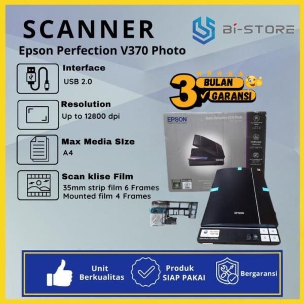 Scanner Klise Epson Perfection V370 Fullset Original