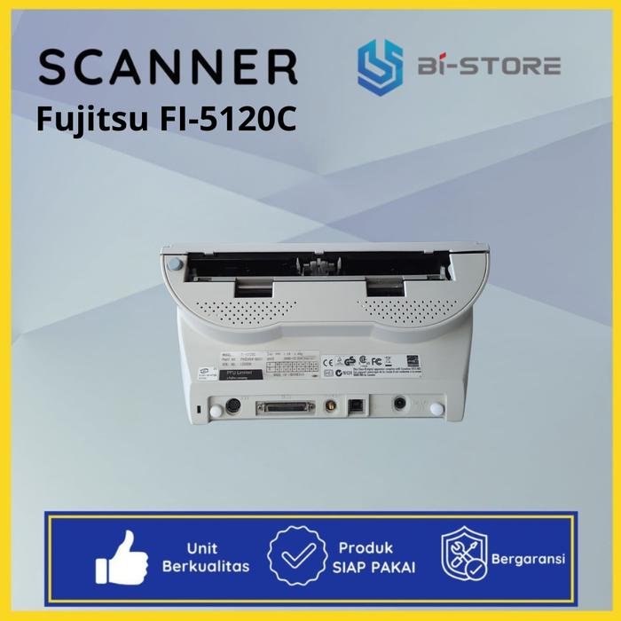 Scanner Fujitsu Fi-5120C mendukung ukuran F4 Legal dengan kecepatan 24 ppm dan fitur duplex otomatis