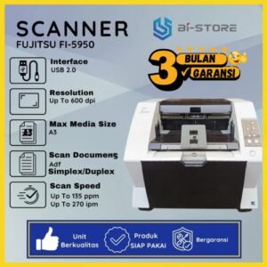 Scanner A3 High Speed Fujitsu Fi-5950 dengan kecepatan 135 ppm