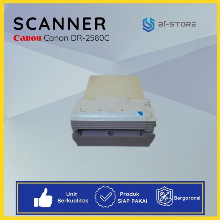 Scanner Folio Canon DR-2580C siap pakai untuk F4 dan Legal