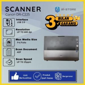 Scanner Folio Canon DR-C225 ADF penarik kertas otomatis