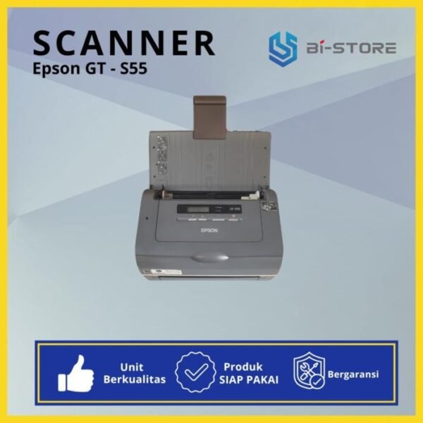 Scanner Epson GT-S55 kecepatan tinggi 25 PPM dengan ADF 75 lembar untuk dokumen F4
