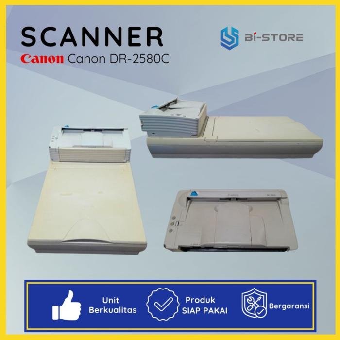Scanner Folio Canon DR-2580C siap pakai untuk F4 dan Legal