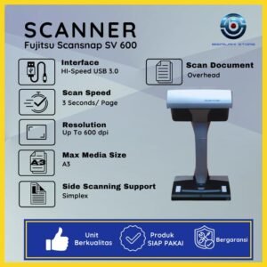 Scanner A3 Fujitsu ScanSnap SV600 untuk buku dan dokumen besar