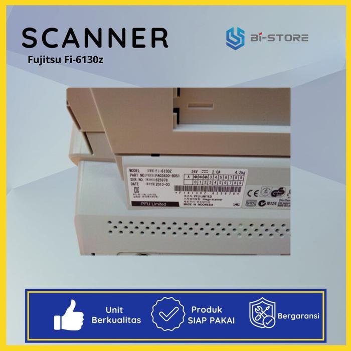 Scanner Fujitsu Fi-6130Z mendukung ukuran F4 Legal dengan kecepatan hingga 40 ppm