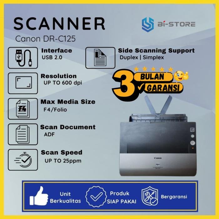 Canon DR-C125 scanner folio ringkas