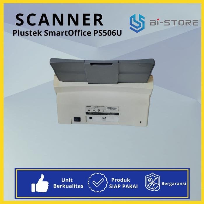 Scanner F4 Plustek SmartOffice PS506U berkecepatan tinggi dengan fitur duplex otomatis dan ADF besar
