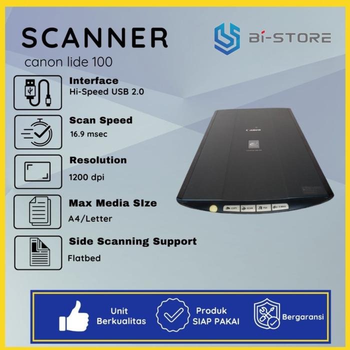 Scanner Canon CanoScan LiDE 100 second fungsi normal siap pakai