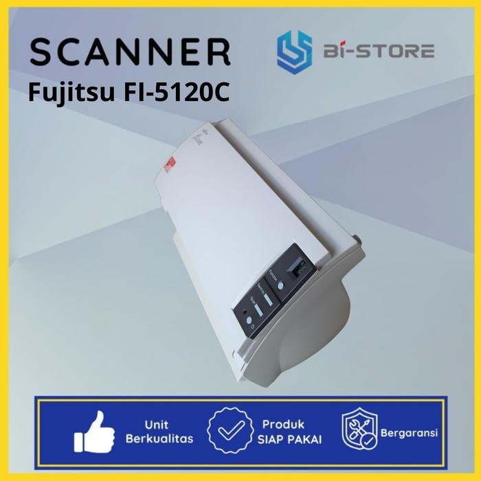 Scanner Fujitsu Fi-5120C mendukung ukuran F4 Legal dengan kecepatan 24 ppm dan fitur duplex otomatis