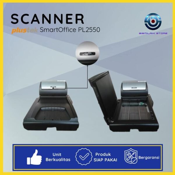 Scanner F4 Plustek SmartOffice PL2550 flatbed dan ADF berkecepatan tinggi untuk dokumen profesional