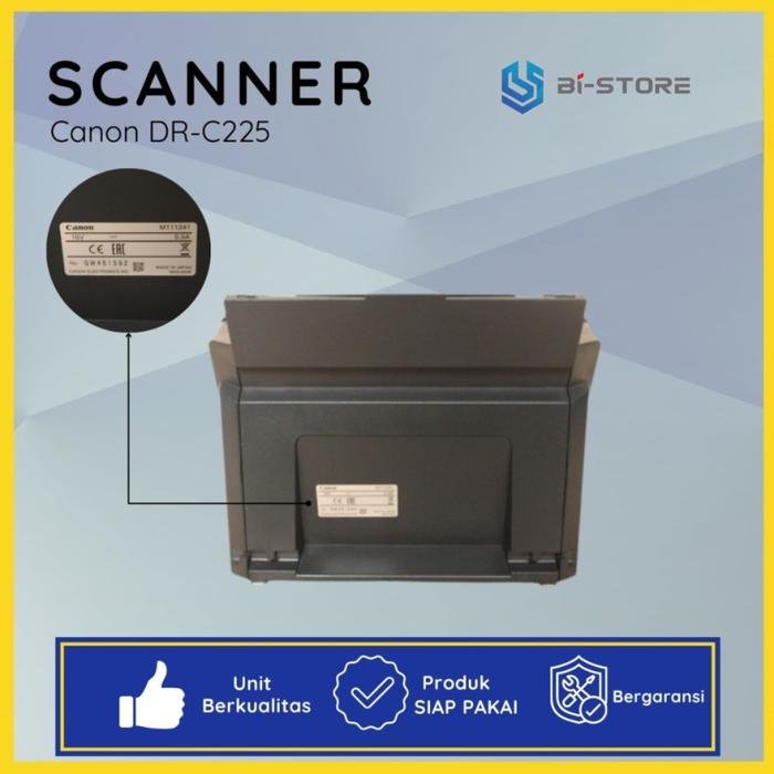 Scanner Folio Canon DR-C225 ADF penarik kertas otomatis
