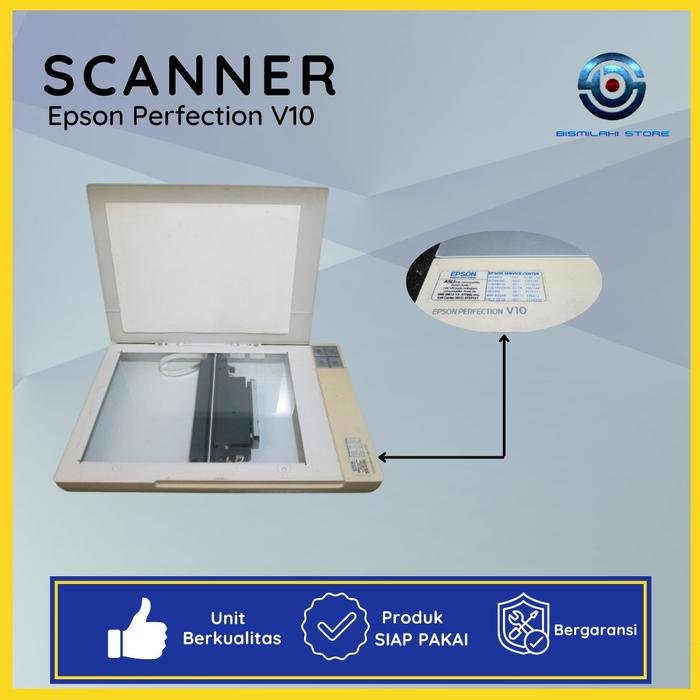 Scanner Epson Perfection V10 flatbed A4 dengan hasil scan tajam dan warna akurat