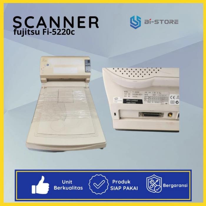 Scanner F4 Fujitsu fi-5220C berkecepatan 25 lembar per menit dengan bonus free scanner A4