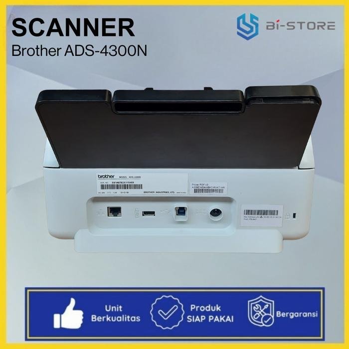 Scanner Brother ADS-4300N high speed 40 ppm bisa scan ke flashdisk dan jaringan LAN