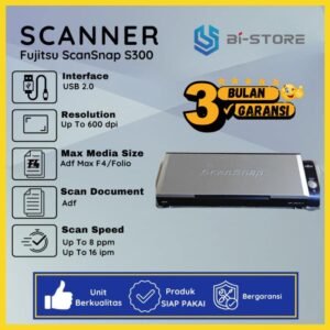Fujitsu ScanSnap S300 – Portable Duplex Scanner Kompak untuk Dokumen F4