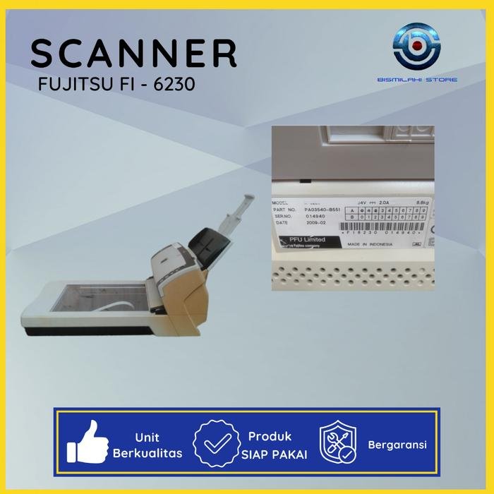 Scanner F4 Fujitsu Fi-6230 berkecepatan tinggi dengan ADF dan flatbed