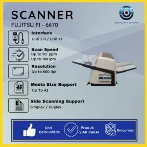 Scanner A3 Fujitsu Fi-6670 – High Speed Duplex Scanner Profesional untuk Dokumen Besar