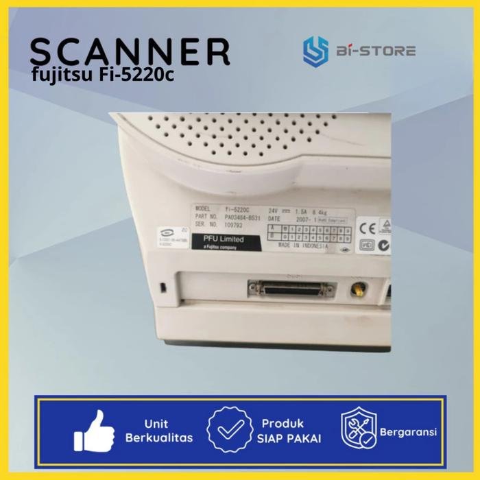 Scanner F4 Fujitsu fi-5220C berkecepatan 25 lembar per menit dengan bonus free scanner A4