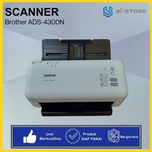 Scanner Brother ADS-4300N high speed 40 ppm bisa scan ke flashdisk dan jaringan LAN