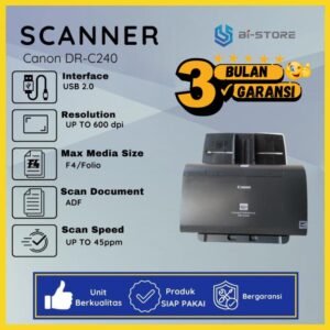 Canon DR-C240 scanner folio dengan tray input custom