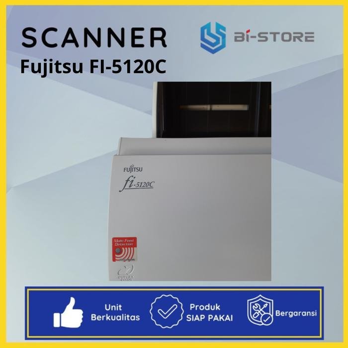 Scanner Fujitsu Fi-5120C mendukung ukuran F4 Legal dengan kecepatan 24 ppm dan fitur duplex otomatis