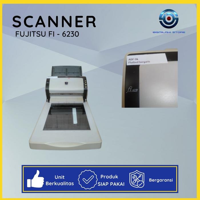 Scanner F4 Fujitsu Fi-6230 berkecepatan tinggi dengan ADF dan flatbed