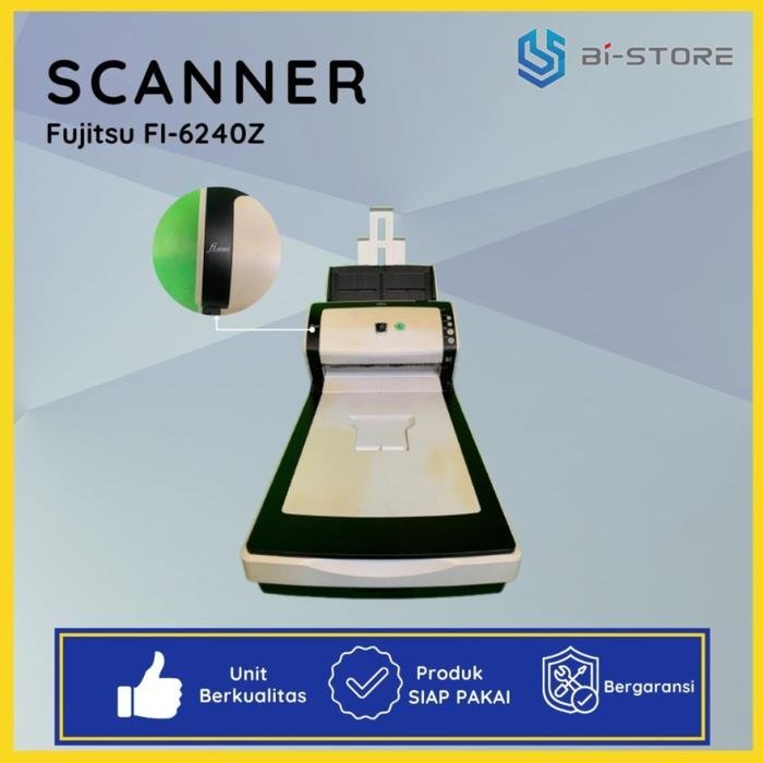 Scanner F4 Fujitsu Fi-6240Z berkecepatan tinggi hingga 60 lembar per menit