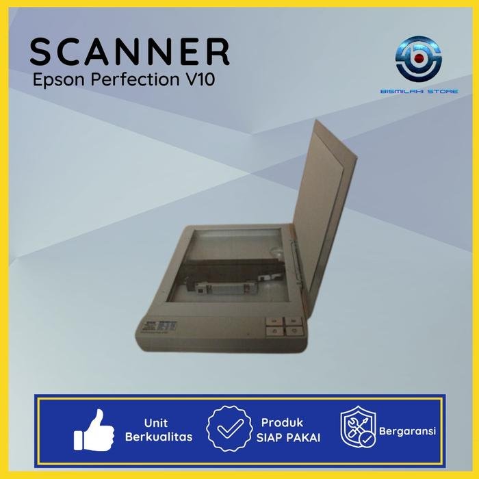 Scanner Epson Perfection V10 flatbed A4 dengan hasil scan tajam dan warna akurat