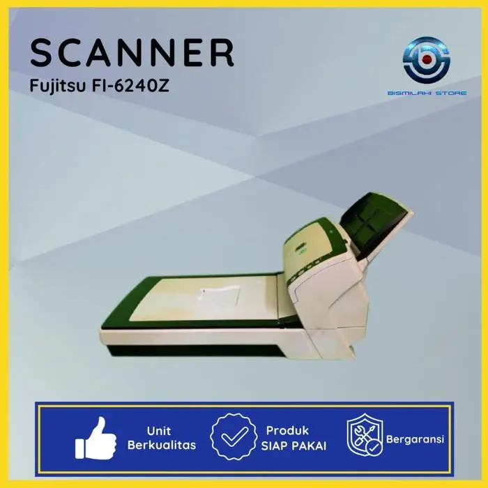 Scanner F4 Fujitsu Fi-6240Z high speed dengan duplex otomatis dan ADF 50 lembar