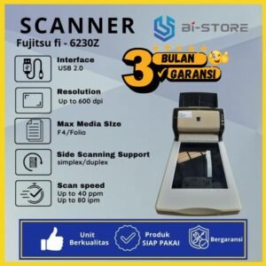 Scanner F4 Fujitsu Fi-6230Z dengan kecepatan 40 ppm dan flatbed tambahan