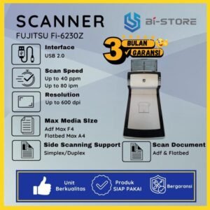 Scanner Fujitsu Fi-6230Z berkecepatan tinggi dengan ADF dan Flatbed