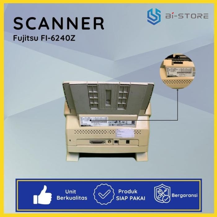 Scanner F4 Fujitsu Fi-6240Z berkecepatan tinggi hingga 60 lembar per menit