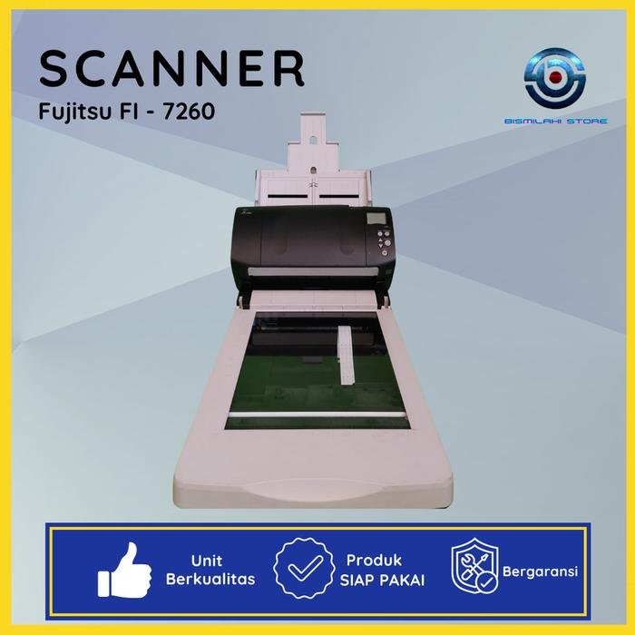 Scanner Folio Fujitsu Fi-7260 high speed dengan ADF 80 lembar dan flatbed