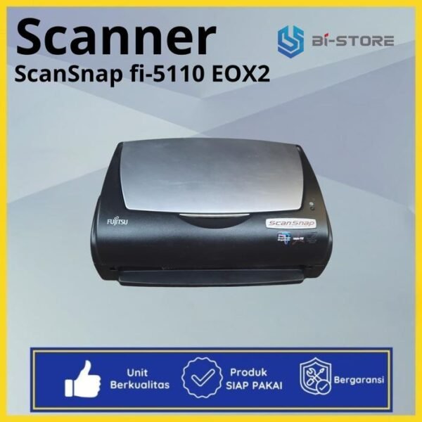 Scanner Fujitsu ScanSnap Fi-5110 EOX2 mendukung ukuran F4 Legal dengan fitur duplex otomatis