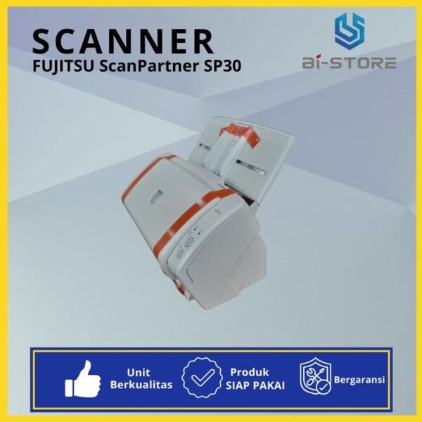 Scanner F4 Fujitsu ScanPartner SP30 unit baru dengan kecepatan 30 ppm